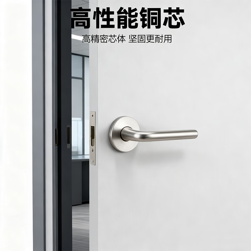 Hasdick Beijing Warehouse Distribution Stainless Steel Round Tube Fireproof Door Handle Fire Escape Door Lock HKLY-128