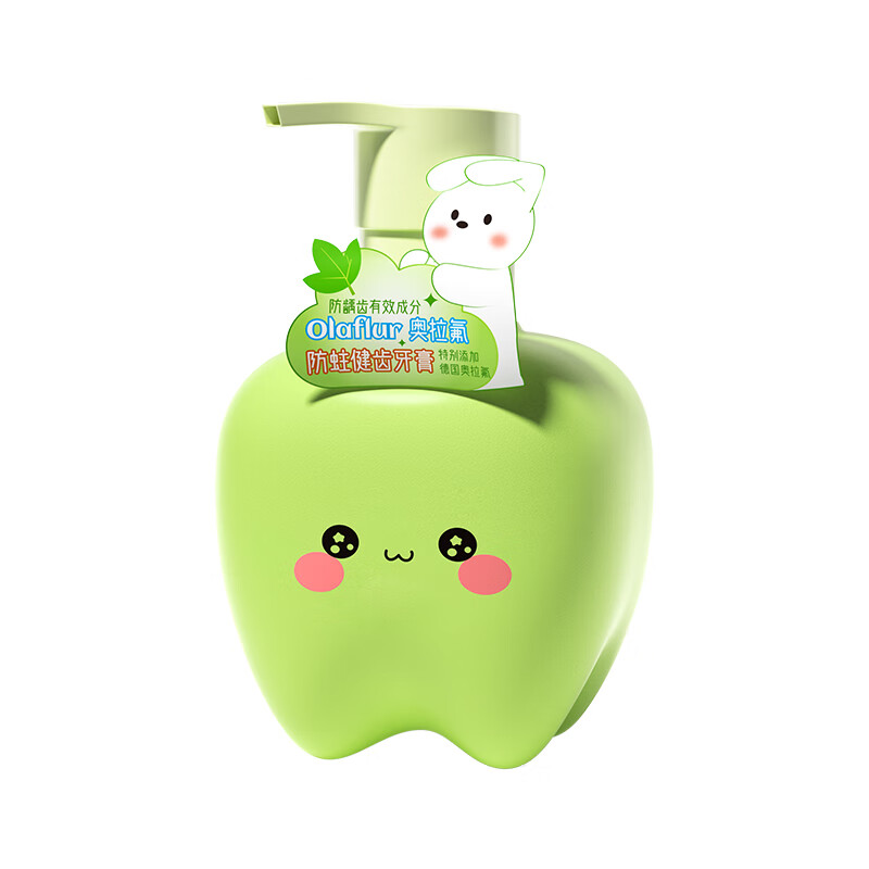 Yinyan Forest Children's Toothpaste Ora Fluoride 6-12 years old fluoride-containing tooth replacement period special 3-6 anti-moth green flavor press large capacity