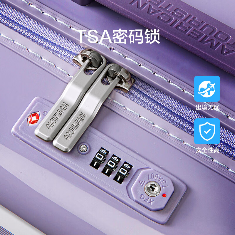 Mei travel suitcase 24-inch wide trolley large capacity suitcase NB1 purple