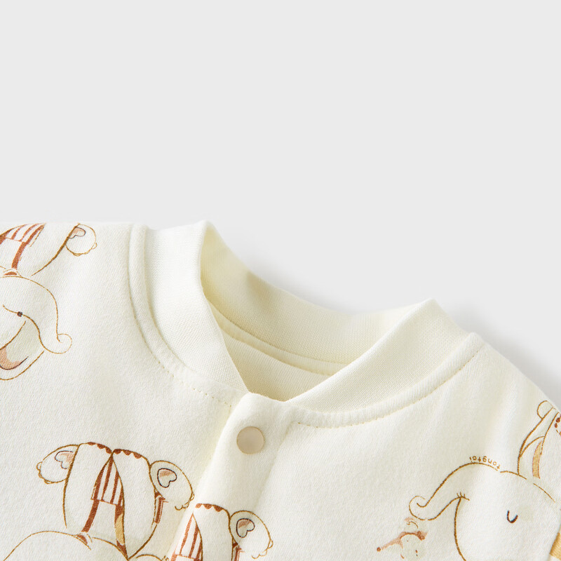 Tongtai (TONGTAI) baby jumpsuit autumn and winter pure cotton quilted baby clothes newborn cotton romper yellow 80cm