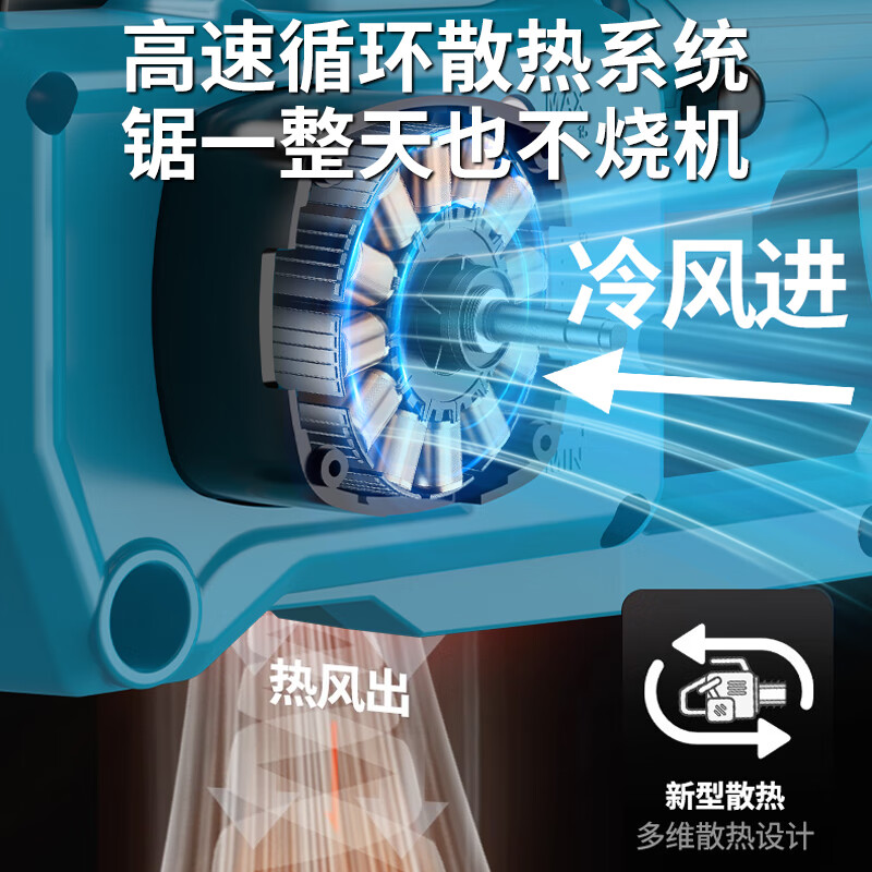 Wuyang Honda King Lithium Chainsaw High Power Household Sawing Firewood Logging Saw 21V Japanese Original Imported Lithium Battery Chainsaw 12 Inch 30 Batteries 2 Electricity + 3 Chains