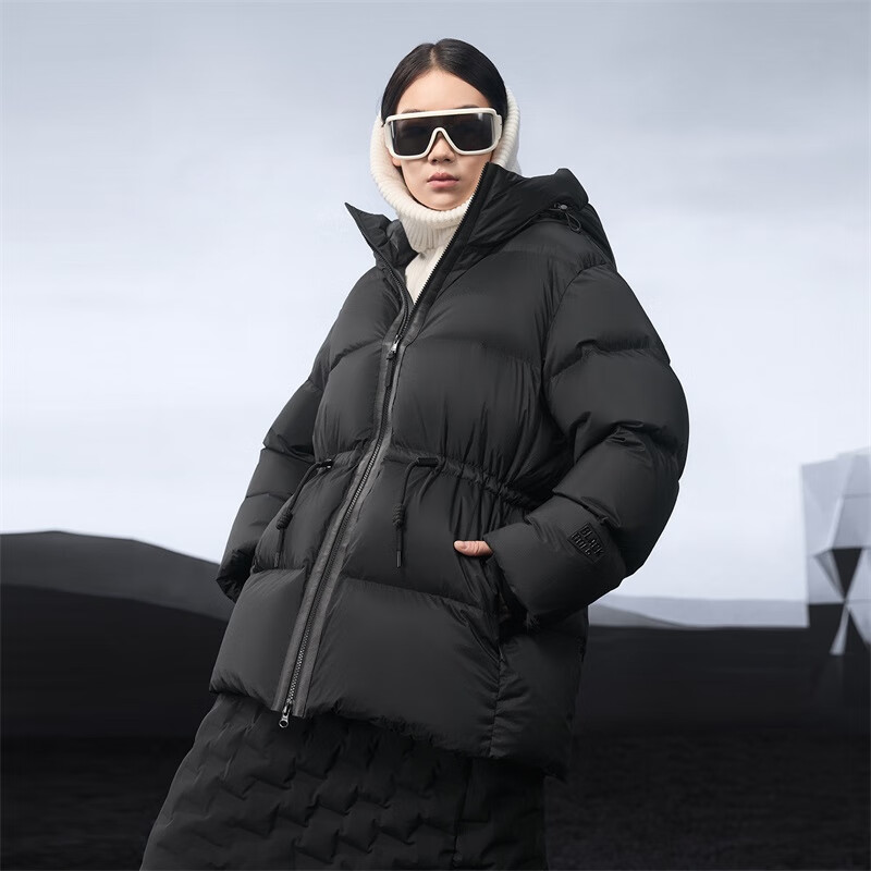 Govan Black Gold Goose Down Jacket Black Pearl Queen 5.0 Five Grid Thickened 2025 New Women's Down Jacket Black M