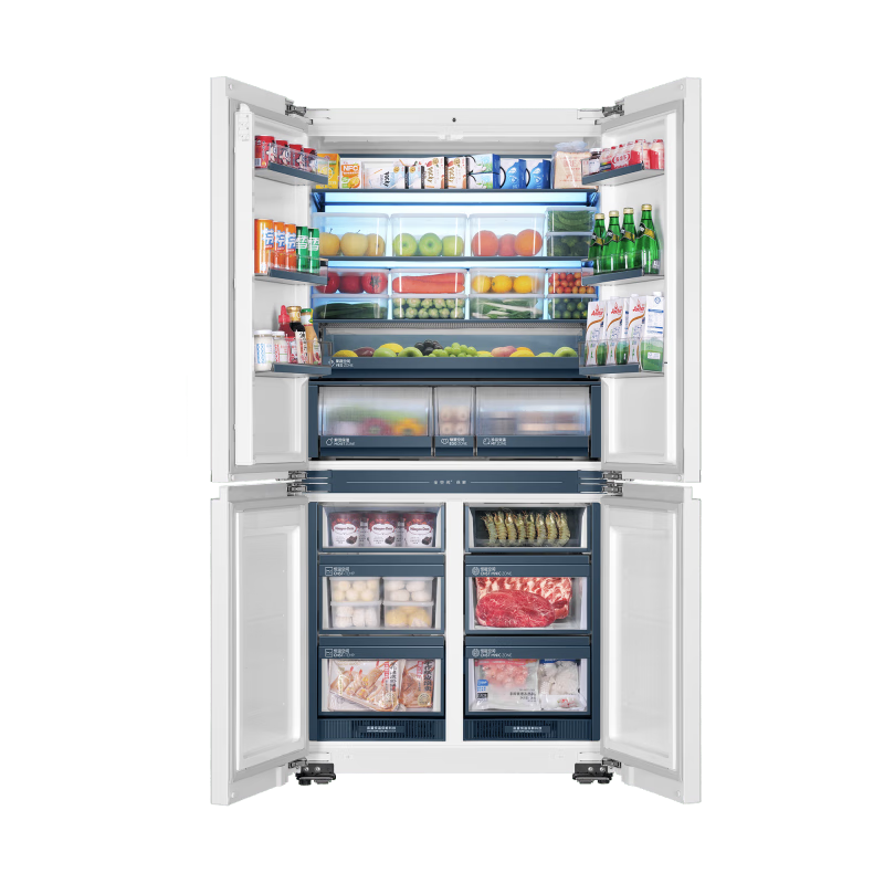 Haier Heyue refrigerator 625 liters BCD-625WLHTD2BW4U1 ultra-thin zero-embedded cross-door household large capacity BCD-625WLHTD2BW4U1 Yunfubai