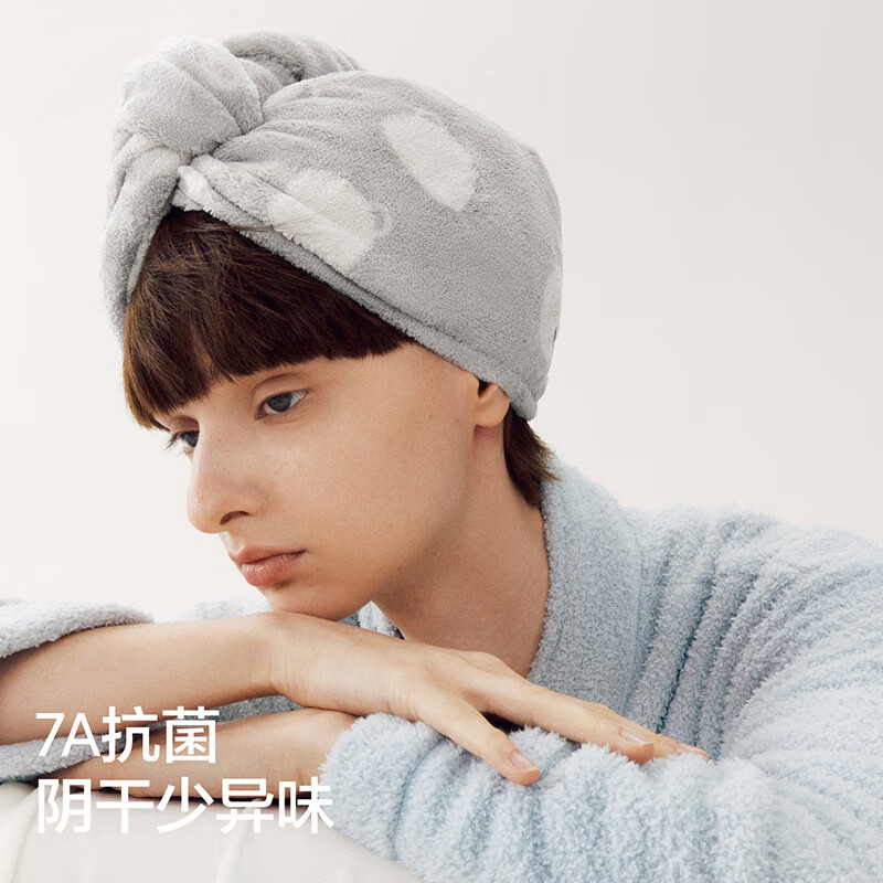 Bananain Bananain Velvet 520Home Women's 7A Antibacterial Instant Suction Animal City Coral Velvet Dry Hair Cap-Wave-Otter