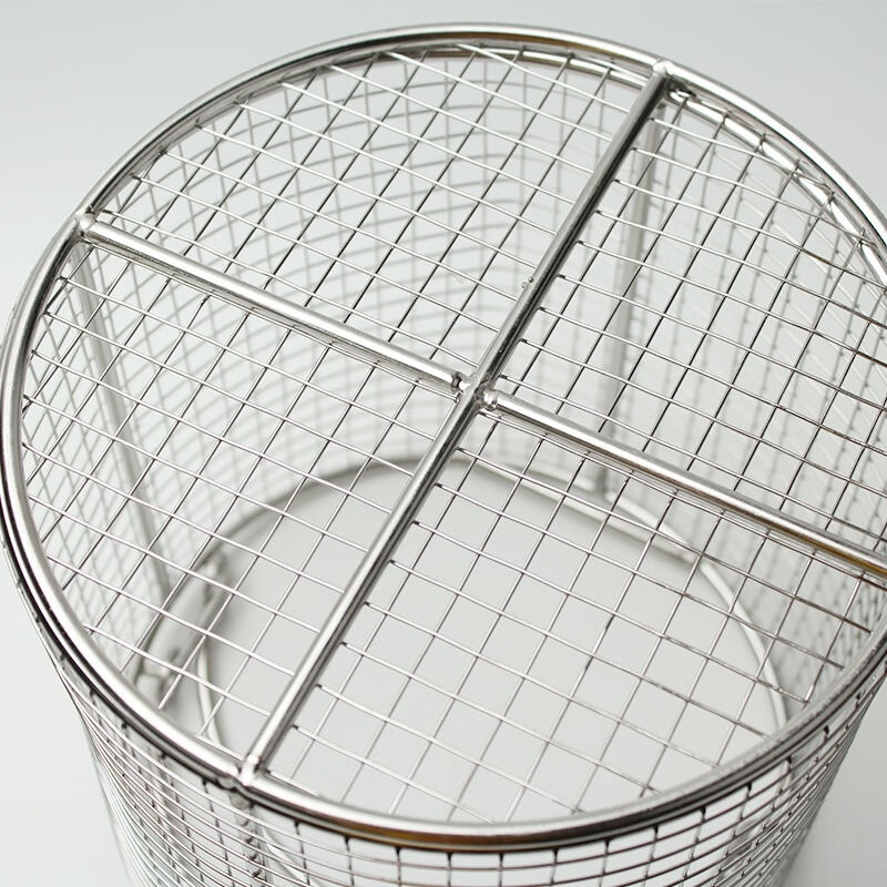 Pickup Cat 304 stainless steel cleaning basket disinfection basket storage basket cleaning basket universal stainless steel disinfection basket leaking mesh mesh 6 mm diameter 25cm * height 15cm