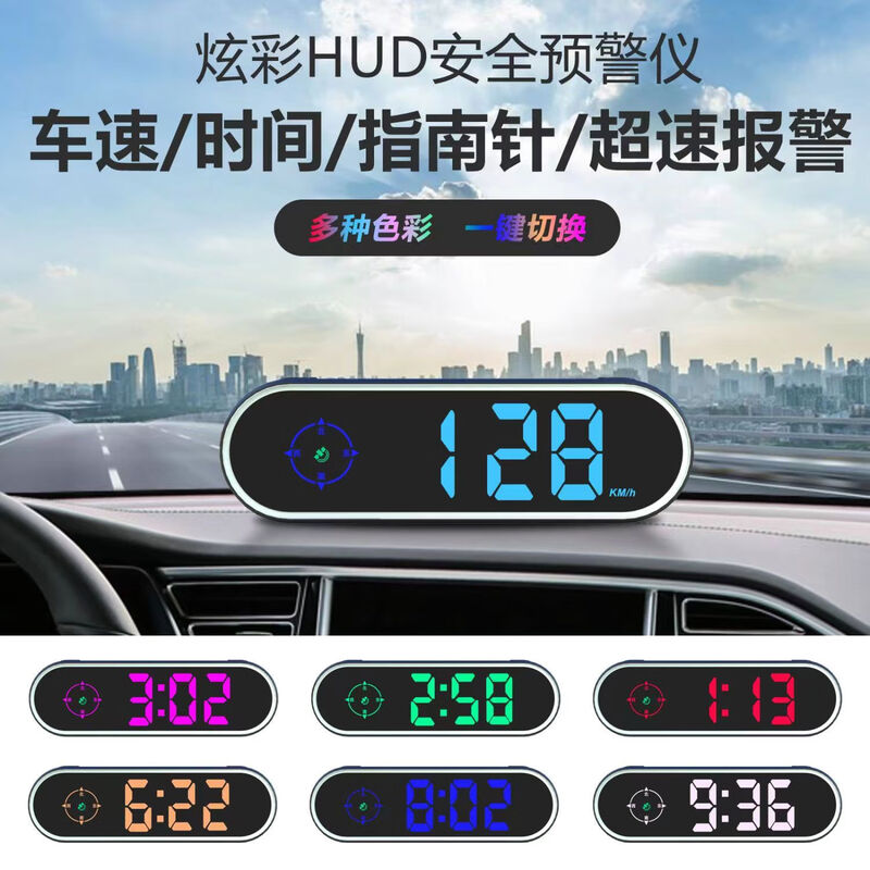 2024 New Electronic Dog Radar Speed Measuring Car Driving Colorful HUD Display Driving Safety Early Warning Beidou GPS Flagship Colorful Seven-Color Driving