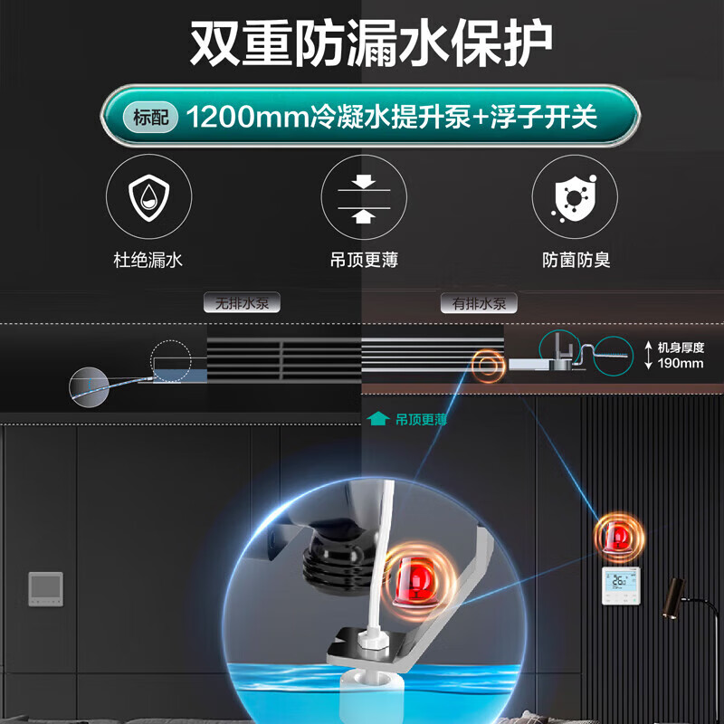 Hisense central air conditioning duct machine one-to-one realm, one room and one living room, formaldehyde removal, all-inclusive, level 1 energy efficiency, 3 hp + 1.5 hp