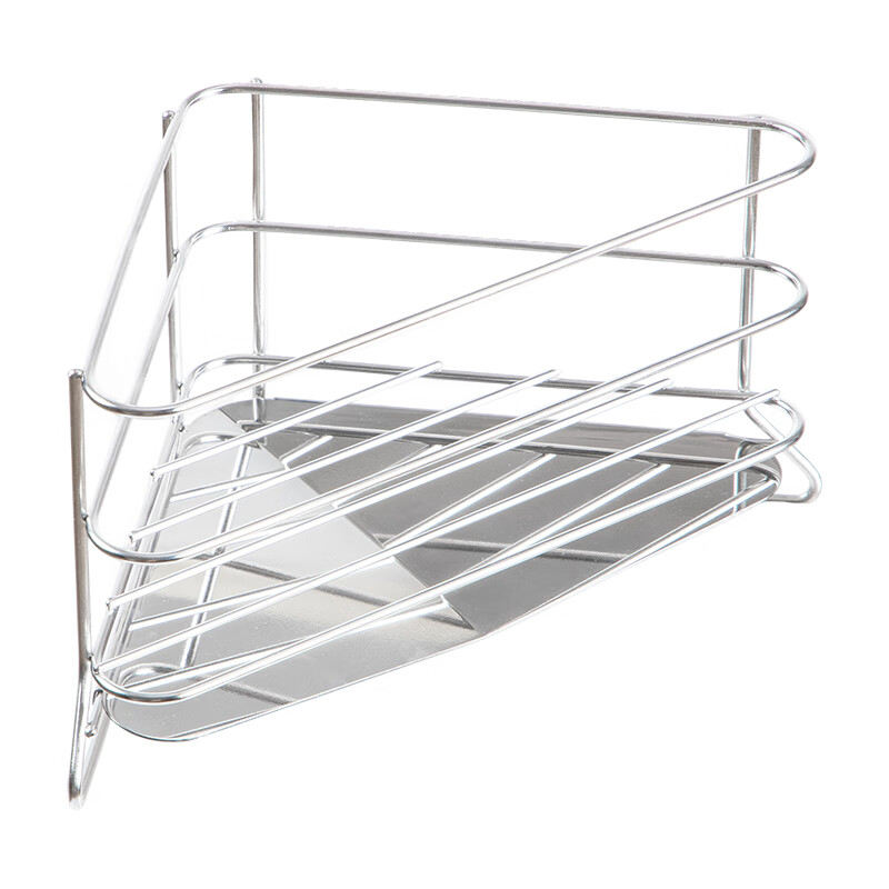 Frost Mountain Triangular Drain Rack 304 Stainless Steel Sink Corner Storage Rack Cup Holder Detergent Sponge Wipe Rack Stainless Steel Triangular Drain Rack Width 15.5 Height 12cm