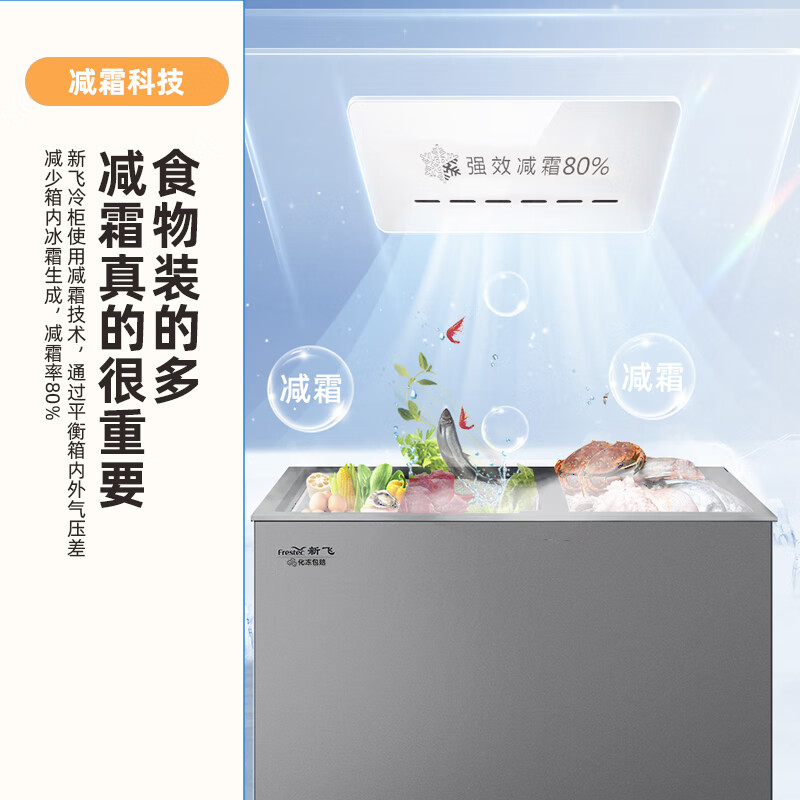 Xinfei 170L dual temperature household refrigerator freezer freezer full space frost reduction first level energy saving wide temperature variable BCD-170KAT/L