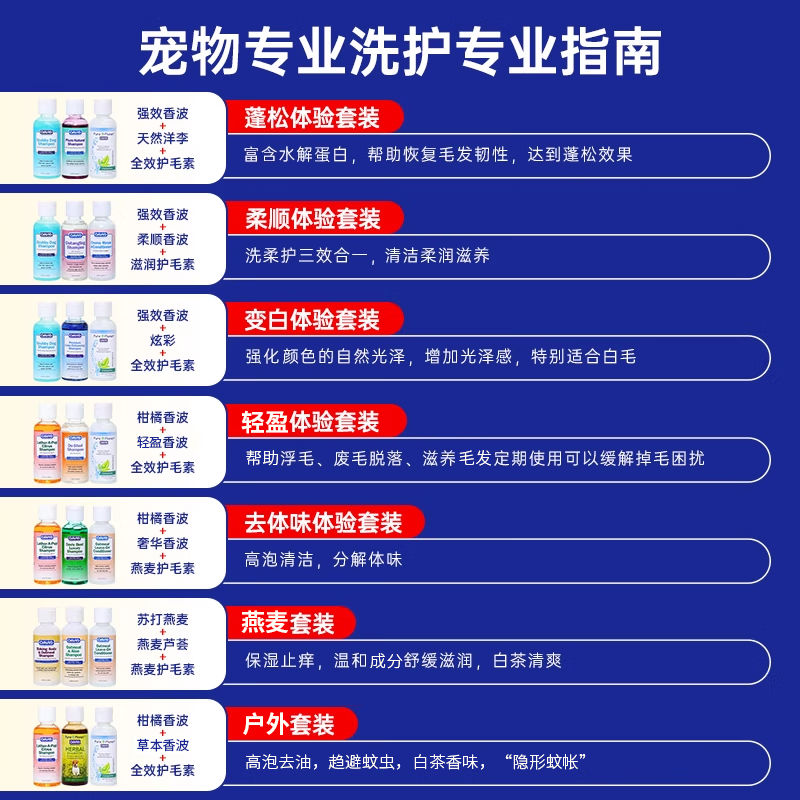 DAVIS Davis Pets Oil Cleansing Travel Size Dog and Cat Shower Gel Conditioner Bath 2 Bottles 60ml