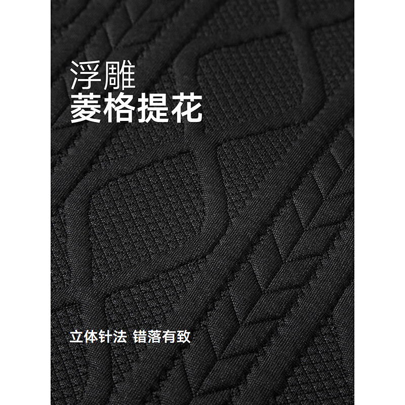 GXG Men's Knitted Jacquard Casual Jacket Cable Textured Lapel Jacket Black 180/XL