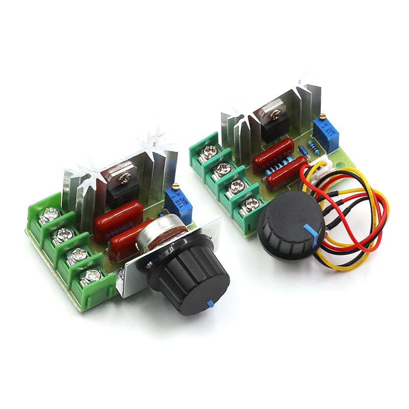 2000W thyristor speed regulator, motor 220V high power, voltage regulation, dimming and temperature regulation module, external potentiometer, 2000W external knob thyristor electronic dimming and temperature regulation