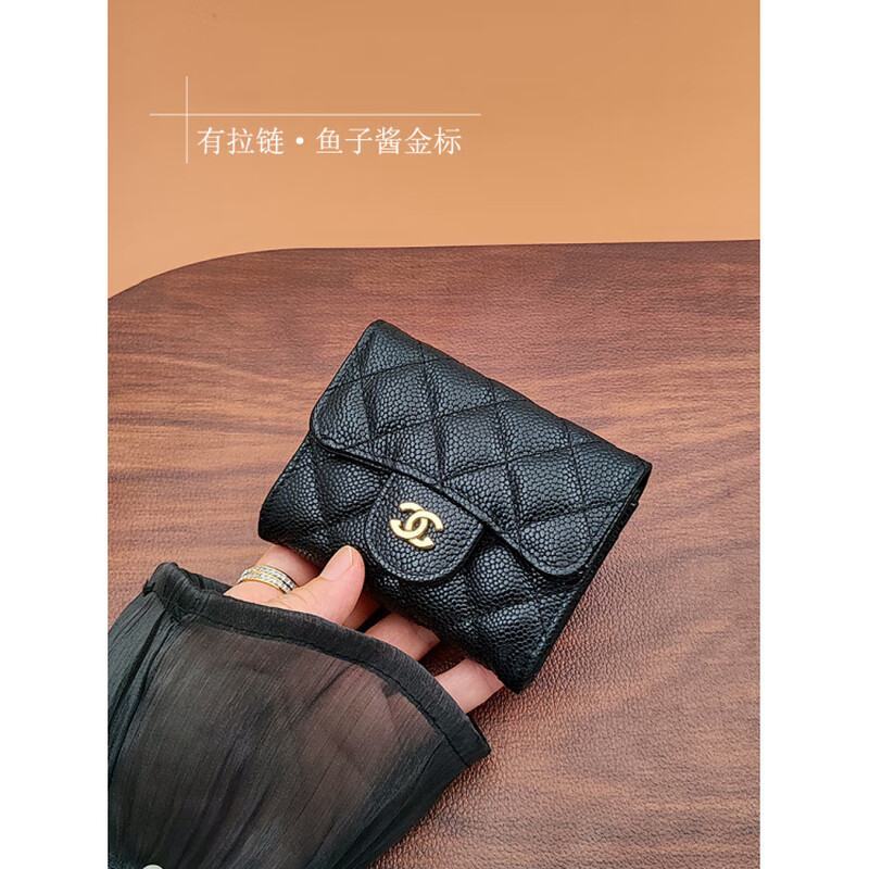 CHLING KAYAN Small ck women's bag coin purse card holder women's 2025 new genuine leather coin zipper high version black label zipper coin card holder cowhide cover short style
