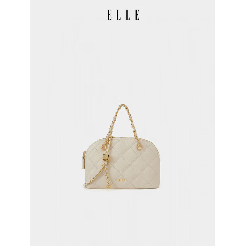 ELLE women's bag 25 new bags cowhide shell hand-held crossbody bag commuter leather key bag chain bag black_can be carried or cross-body