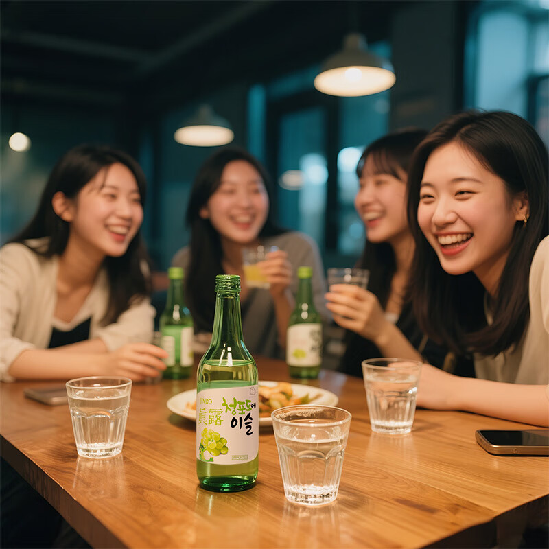 Jinro (JINRO) Korean soju, grape flavor, 360ml*6 bottles, imported foreign wine, fruity wine, low alcohol and tipsy, new year gift