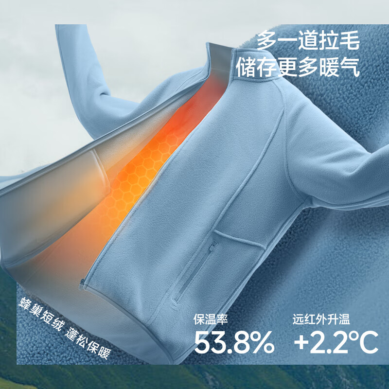 Beneunder Polar Fleece Jacket Fleece Jacket Plus Velvet Jacket Liner Jacket Men's Autumn and Winter PM130 Dusk Black XL