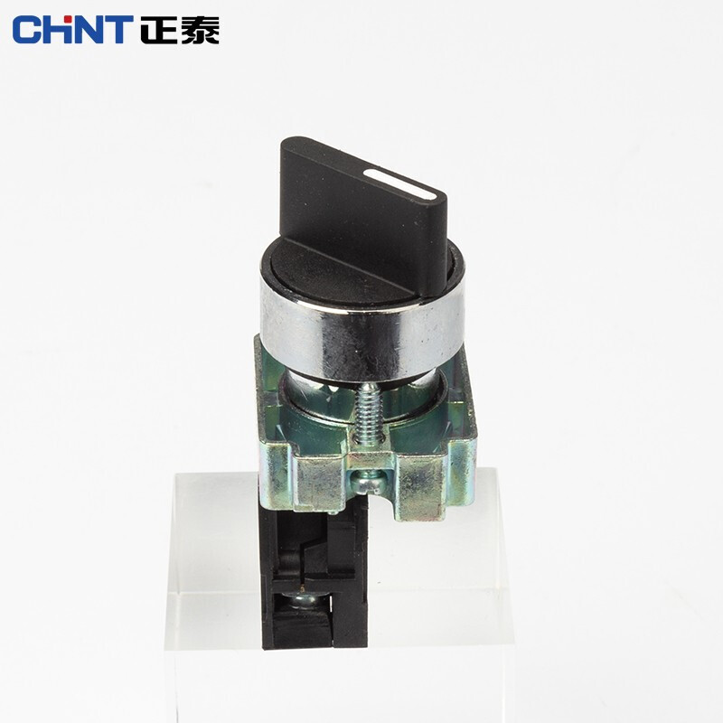 Chint (CHNT) push button switch NP2 series self-reset push-type knob flat knob rotation emergency stop self-locking control mushroom head NP2-BE101 knob BD21 two-position self-locking one normally open