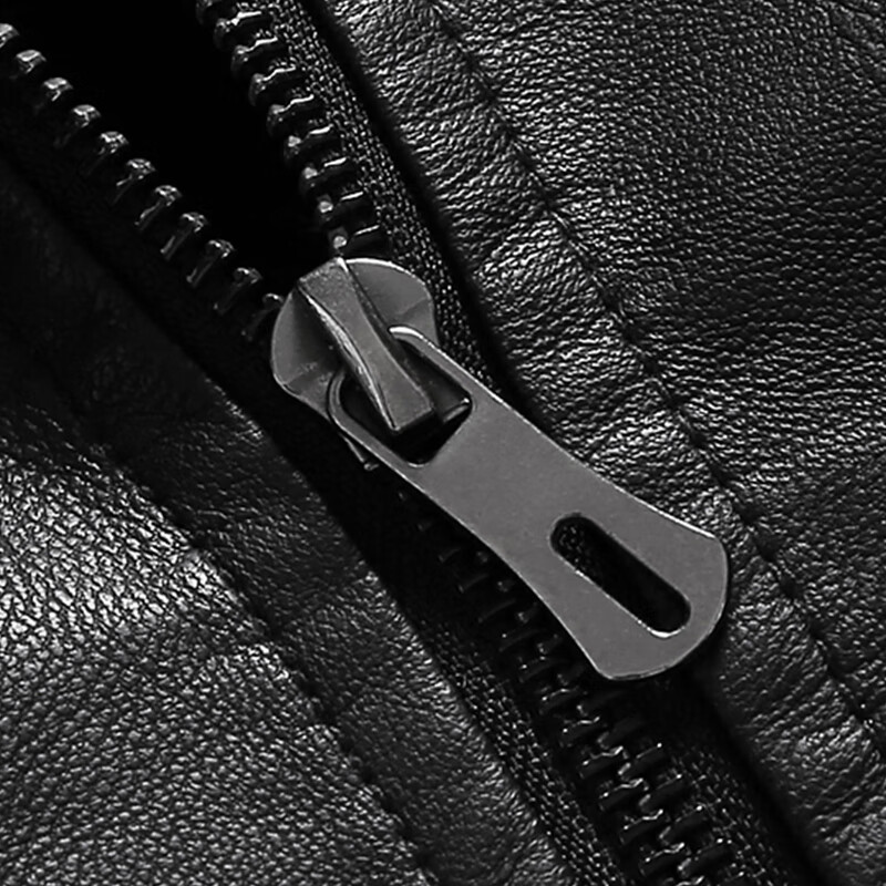 Playboy (PLAYBOY) jacket men's spring and autumn versatile leather jacket casual long-sleeved motorcycle jacket casual top black 2XL