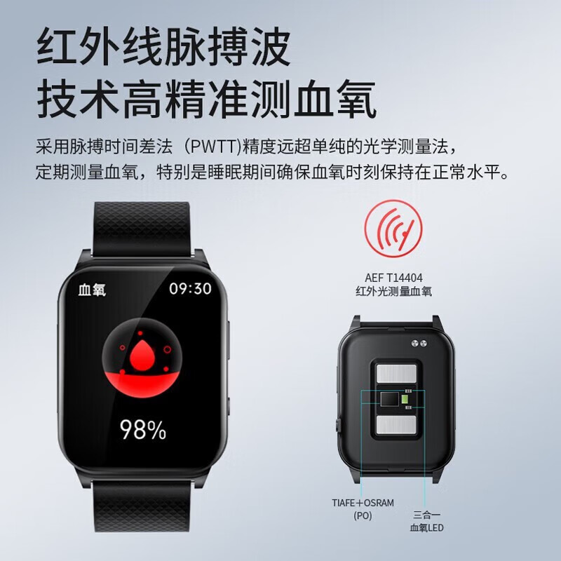 ATQ Smart Monitoring Blood Pressure Bracelet Smart Watch Health Monitoring Body Temperature Blood Oxygen Heart Pulse Non-Medical Elderly Exercise Heart Rate Bracelet for Elderly Parents