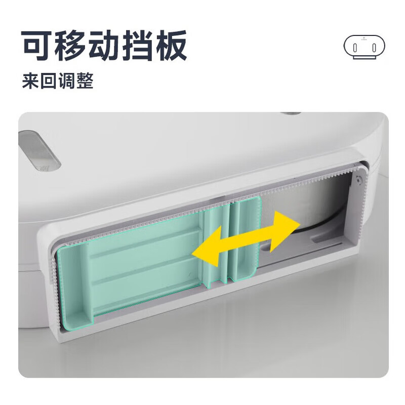 MODUN bathroom large roll paper box wall-mounted double-head toilet tissue box commercial hotel large tray paper towel holder punched matte white punched/nail-free