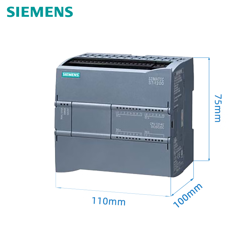 Siemens S7-1200PLC CPU 1214C, DC/DC/DC, 14DI/10DO/2AI 6ES7214-1AG40-0XB0