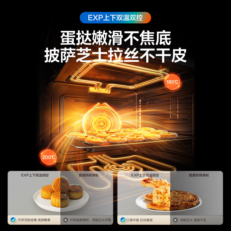 Robam 77L Micro Pro Quick Cooking Flagship New Small Bagel D3P Micro Steaming, Baking and Frying Box All-in-One Machine Embedded Upgraded EXP Dual Temperature Dual Control D3P