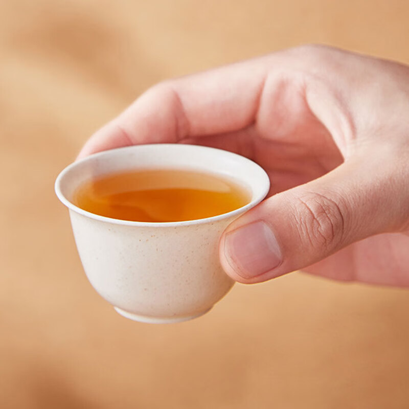 JCZS German brand disposable rice husk kung fu tea cup small tea tasting disposable cup thickened rice fragrant cup outdoor tea set rice husk tea cup six pack (288 pieces) + small deer cup holder 60ml