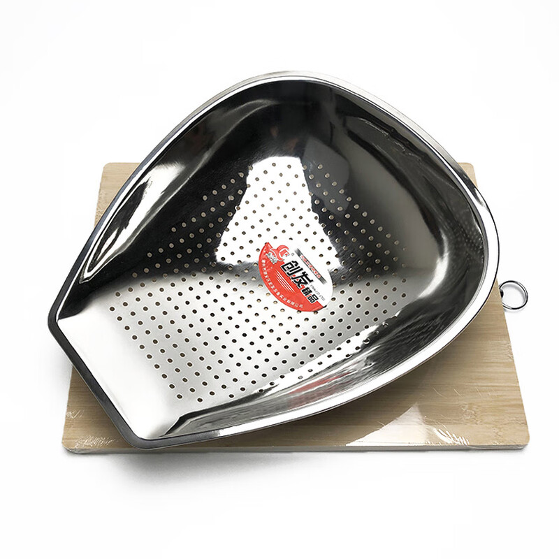 He Jiagong stainless steel thickened rice cooker dustpan for washing vegetables and fruits, kitchen large tea sieve for grains 60cm thickened rice cooker