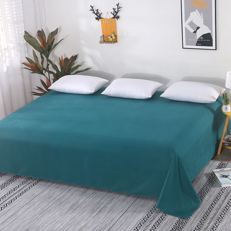 Shantou Lincun solid color large bed sheets, tatami sheets, Kang sheets, four-season sheets, extra large and wide sheets, rural soil Kang sheets, 3/4 meters, malachite green, 1.6 meters x 2.4 meters