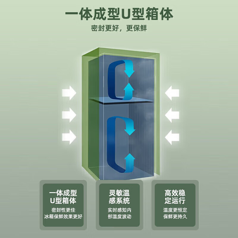 Hari Home Appliances Subsidy 25% Refrigerator Home Small 218 Upgraded Level 1 Energy Efficiency Refrigeration and Freezing Energy Saving 128S188 Upgraded Level 1 Energy Efficiency丨Large Capacity
