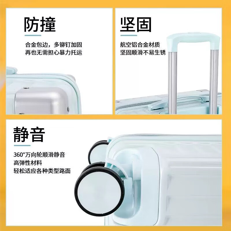 Small lightweight mini suitcase for male and female students 20-inch boarding trolley leather box children's code 18 suitcase dark green-retro style 20-inch