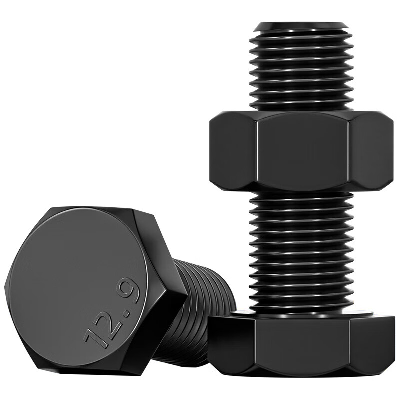 Tianzhuo Hardware Grade 12.9 fine thread external hexagonal screws filament nut screws fine buckle fine thread bolt set M8M10M12-M36 M8*1*35 30 sets