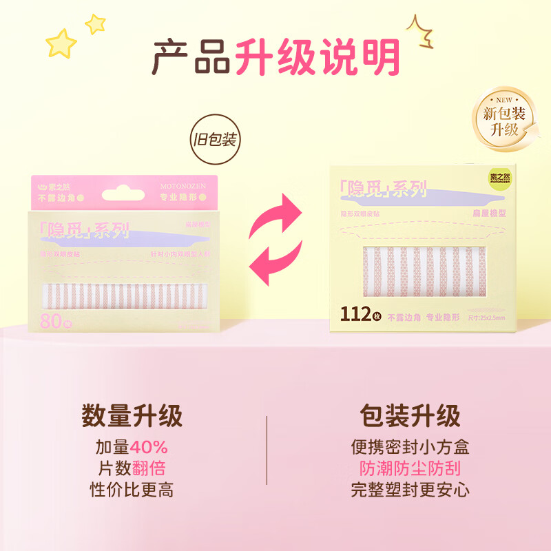 Suzhiran Yinmi double eyelid patch invisible natural lace inner double single sided single eyelid swollen eye bubble long olive 112 pieces