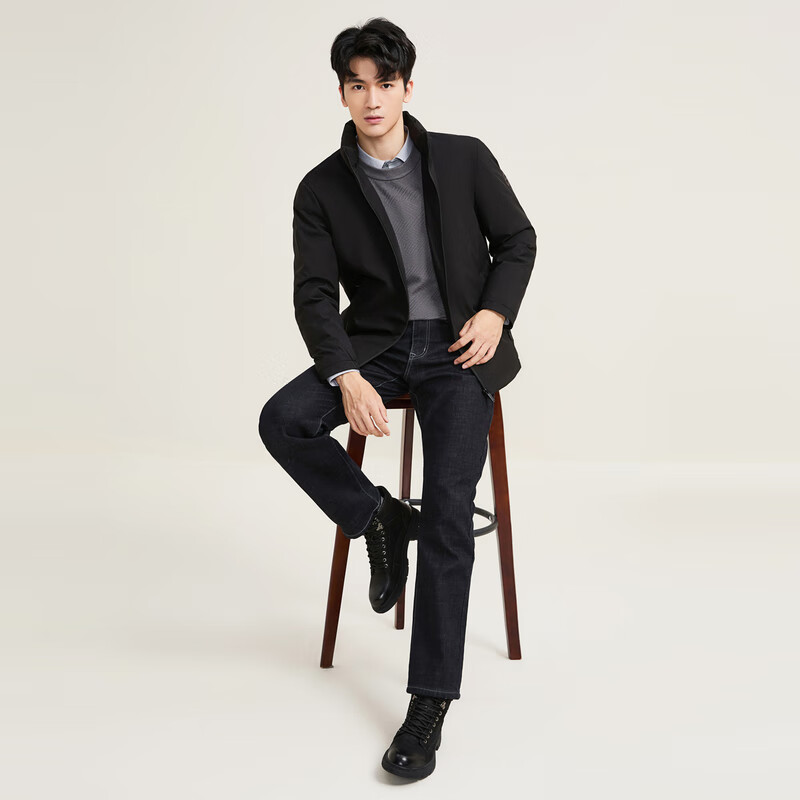 Qipai RDS Responsible Down Certification Short Down Jacket Men's 2025 Autumn and Winter Warm Jacket Men's Clothing