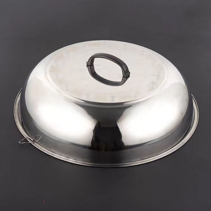 Ye Yu thickened stainless steel large pot lid, wok lid, large frying pot lid, large bucket lid, farmhouse large pot iron pot lid, thickened and heightened 29cm