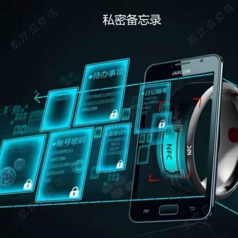Super Jingshen smart ring, call reminder, black technology access card, multi-functional men's trendy Internet celebrity model nfc finger ring fashion NFC smart version No. 11 66mm circumference