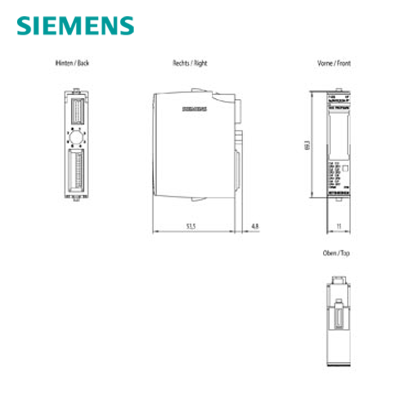 Siemens SIMATIC ET 200SP safe digital output module 6ES7136-6DC00-0CA0, F-DQ 8x24VDC/0,5A PP HF
