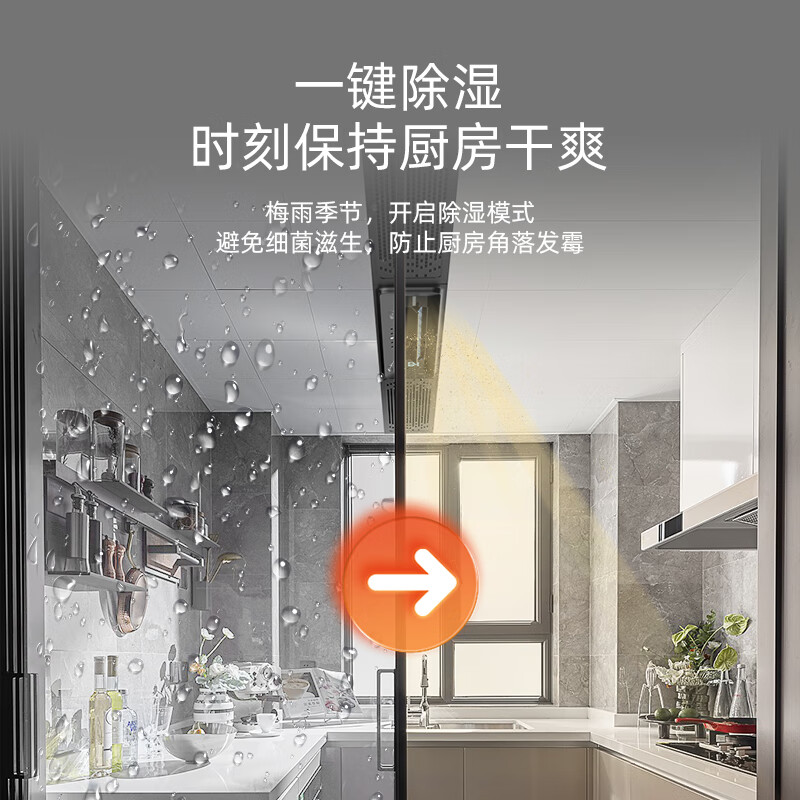 Amberson kitchen-specific embedded air-conditioning refrigeration single-cooling ceiling ceiling installation household small 1.5 HP kitchen air-conditioning special machine without external unit 1.5 HP set 3500W cooling capacity/metal gray