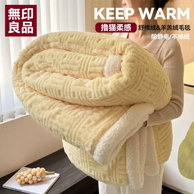 Yusenyi Blanketless Sofa Product Yinliang Throw Blanket Office Nap Blanket Shawl Lunch Break Coral Bed Velvet Blanket Quilt Glacier Gray (Thick Lamb's Velvet, Super Soft, Waxy and Super Warm) 180200cm (Double Blanket for Large Bed)