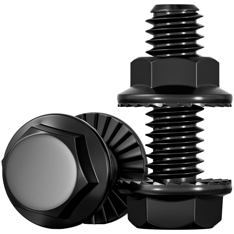 Tianzhuo Hardware national standard 10.9 grade high strength flange surface anti-slip external hexagonal screw nut bolt combination set accessories M20*60 full thread 1 set flat