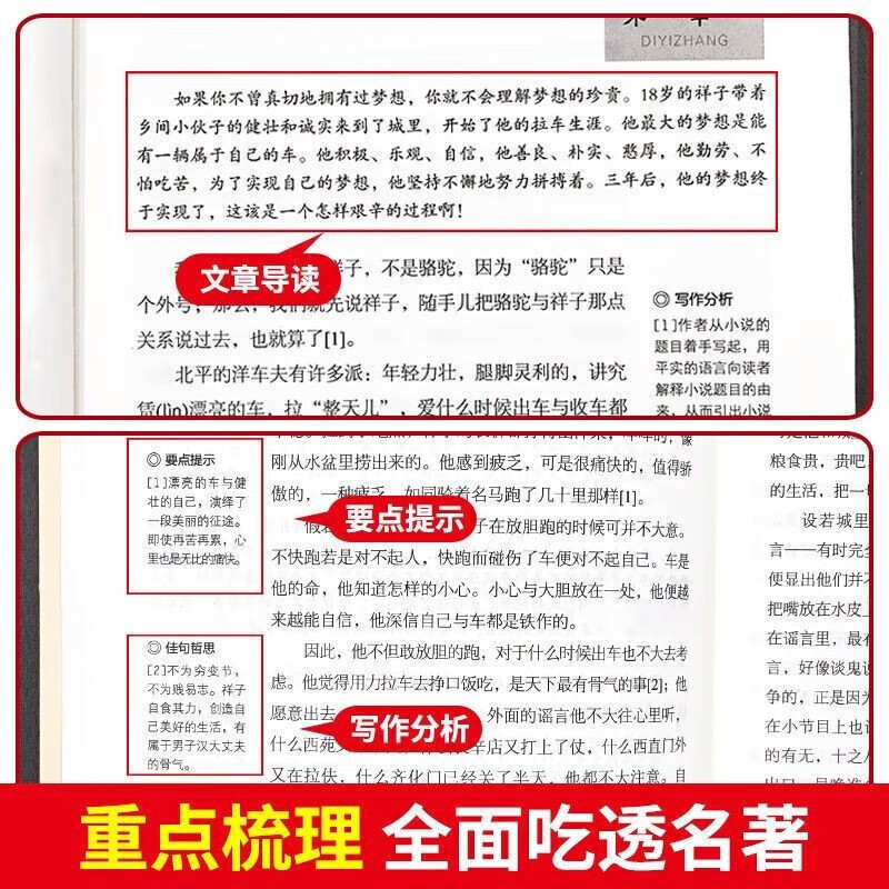 Camel Xiangzi and How Steel Was Made (2 volumes in total) Volume 2 for grade 1 and 7 Suitable for supplementary reading of People's Education Press textbooks and extracurricular books Chinese textbooks supporting reading classics curriculum series Genuine Lao She's original full version without deletions