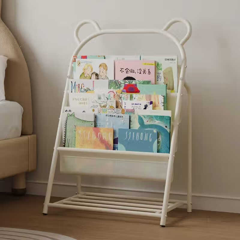 AEY children's bookshelf home picture book shelf reading area mobile toy storage rack simple baby bookcase storage rack floor-standing