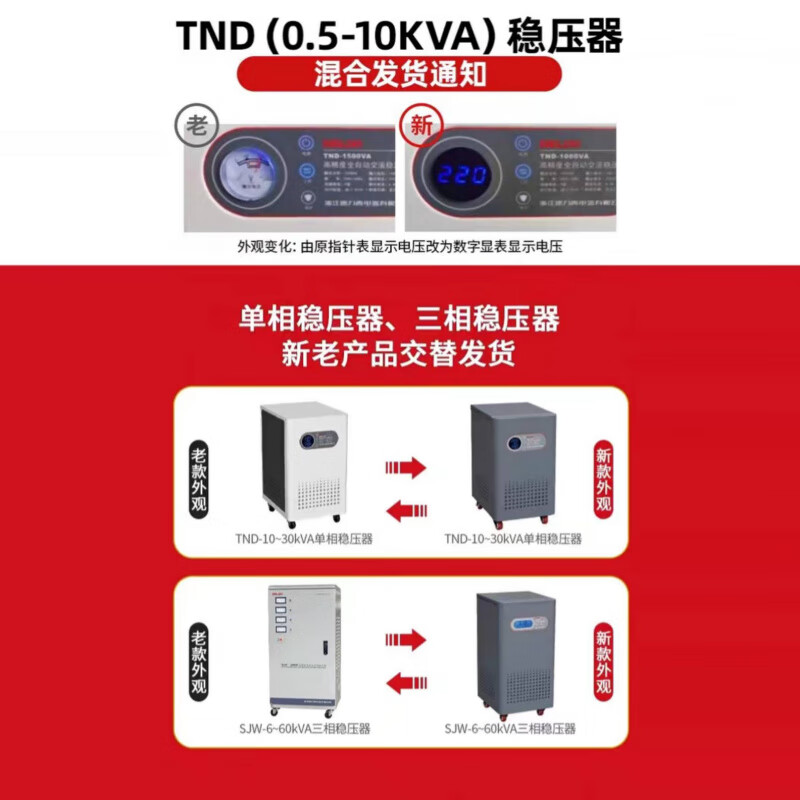 Delixi single-phase voltage regulator 220v fully automatic 1KW2kw3kw5kw9kw home computer TV TND_30K (30000W)