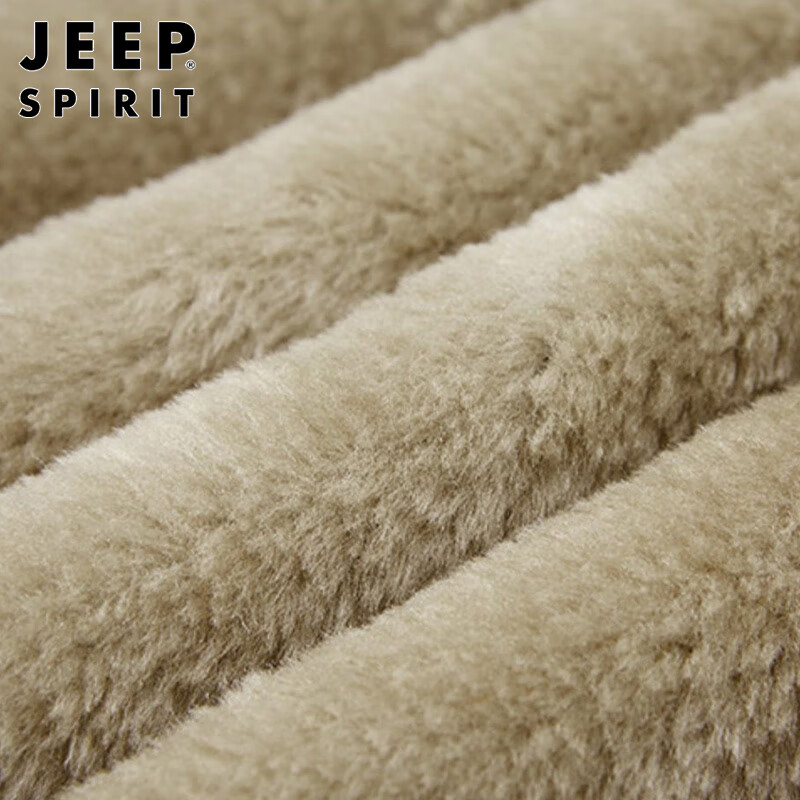 JEEP SPIRIT Jeep jacket men's leather jacket men's velvet thickened warm winter high-end casual American tops