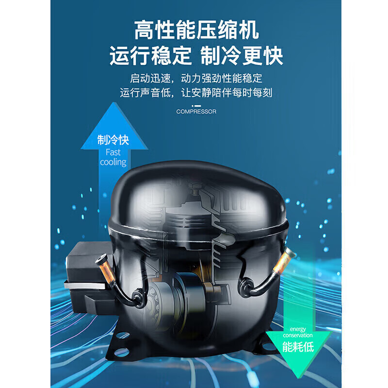 Hari Home Appliances Subsidy 25% Refrigerator Home Small 218 Upgraded Level 1 Energy Efficiency Refrigeration and Freezing Energy Saving 128S188 Upgraded Level 1 Energy Efficiency丨Large Capacity