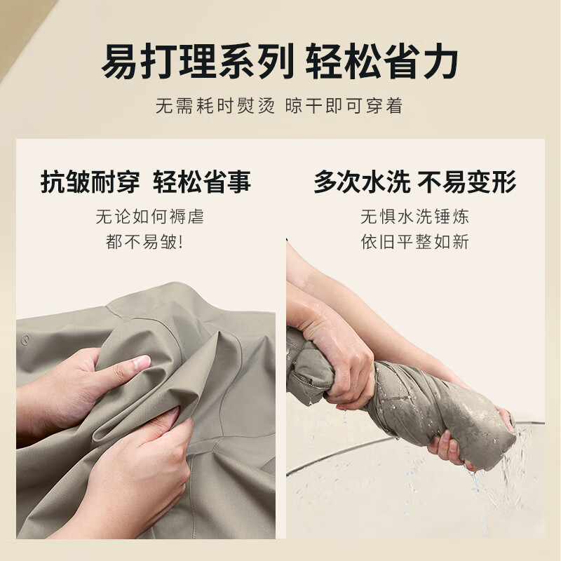 Goldlion waterproof, oil-proof and stain-proof spring and autumn men's executive jacket easy care lapel business jacket navy blue 1XL