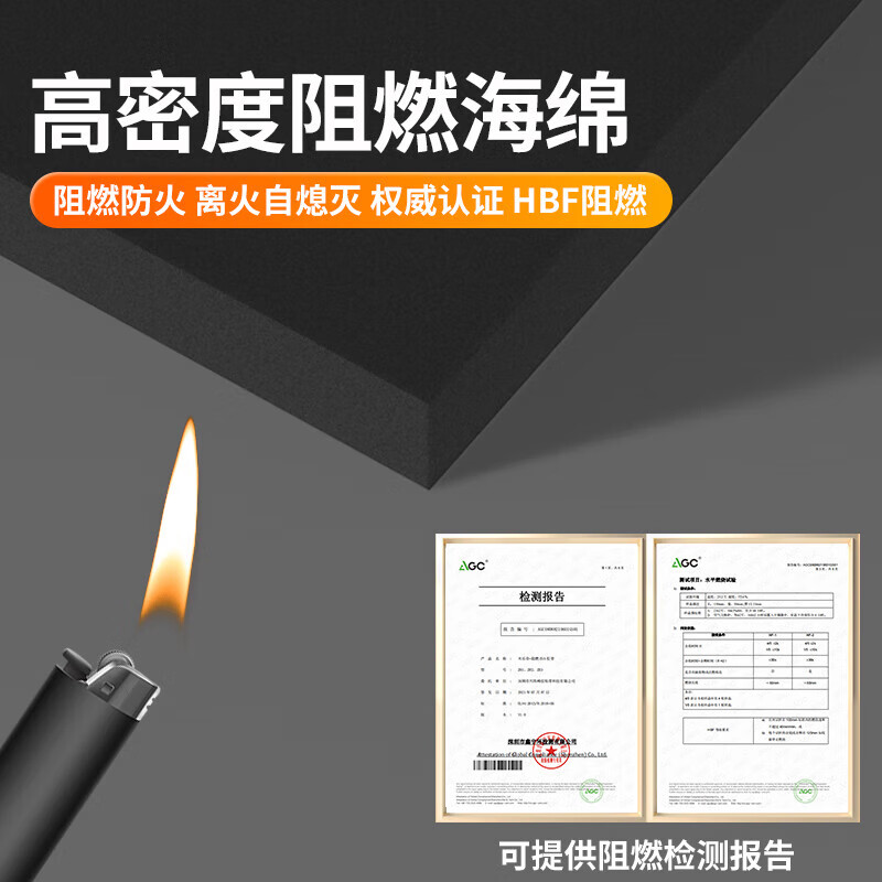 Mileqi lithium battery shock-absorbing sponge pad battery assembly flame-retardant foam tape battery compartment sealing filling strip fire-resistant high temperature anti-collision buffer foam gasket self-adhesive upgrade - 15mm thick black 50mm wide * 2m long