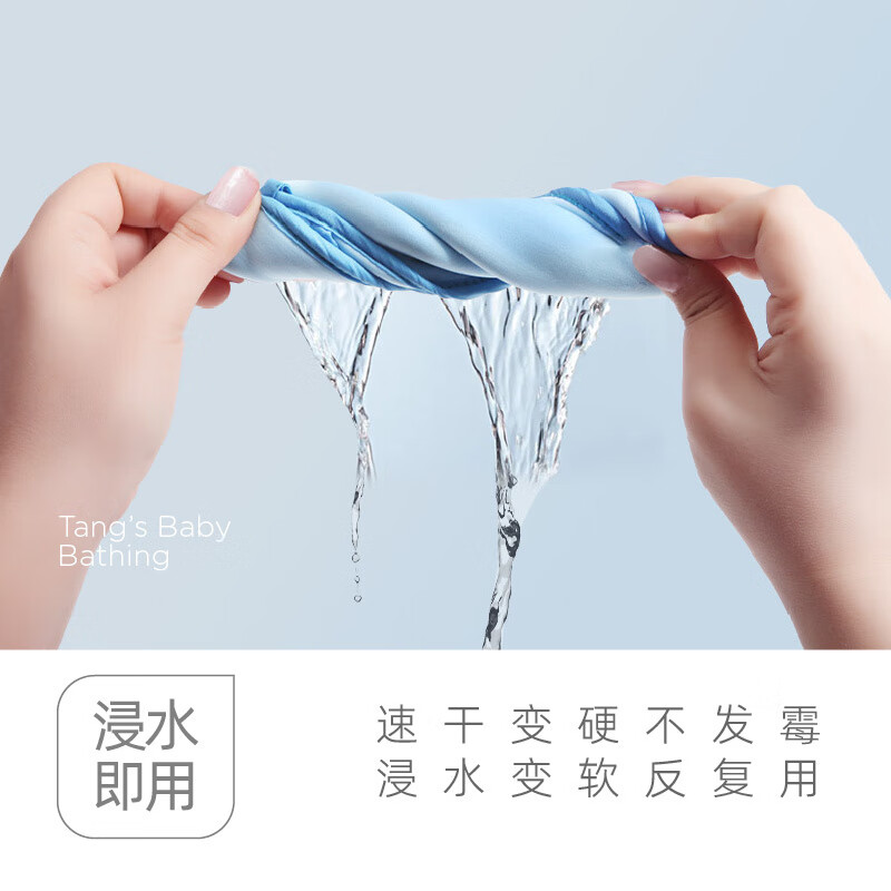 Laotang children's bath towel artifact is painless and does not hurt the skin. Baby's special sponge baby bath painless double-sided fingerless bath towel - blue + pink