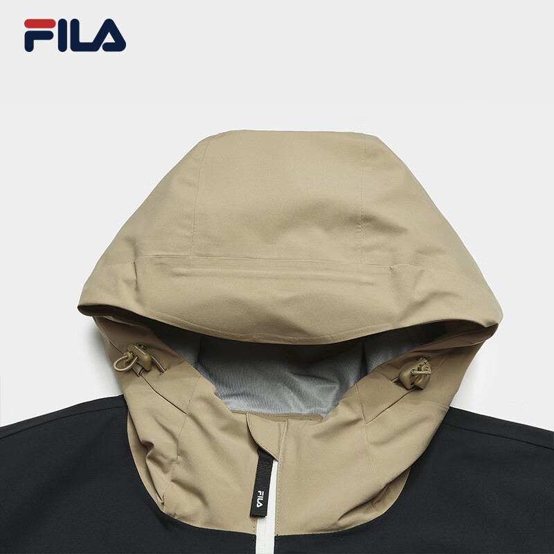 FILA Men's Yiyang Qianxi Same Style Down Jacket Two-piece Set 2025 Winter New Casual Warm Hooded Jacket Algae Brown-LK S 165/88A/S