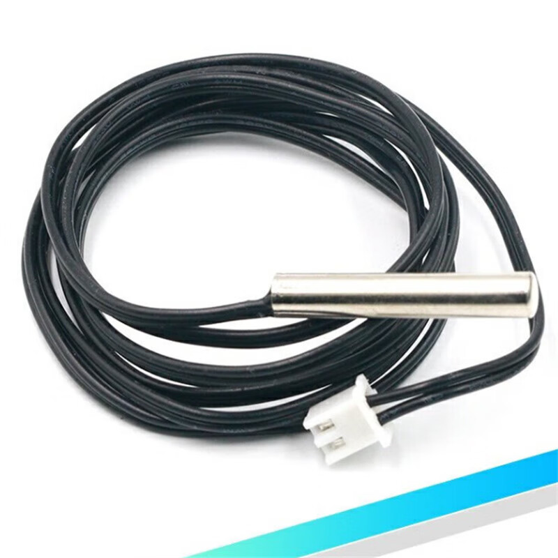 Huixinmao NTC thermistor 1% accuracy 10K refrigeration air conditioning refrigerator probe temperature sensor 1 meter (probe 5x30mm) (10 pieces)